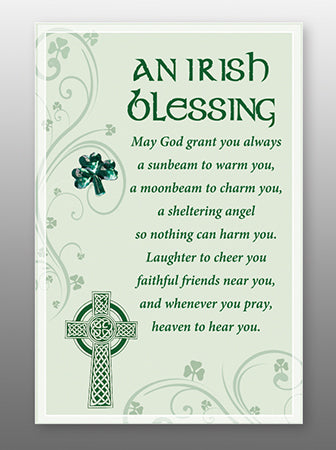 Irish Blessing Glass Plaque