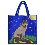 Wolf And Stars Jute Bag